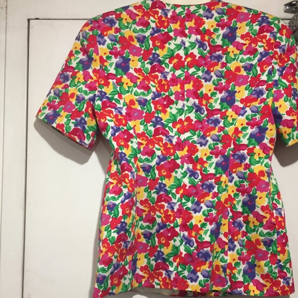 VINTAGE BRAEMAR by JEREMY SCOTT FLORAL PRINT BLAZERS SIZE 6P/6 - Picture 6 of 7